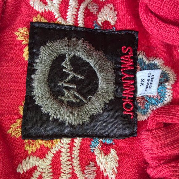 Johnny Was Jemima Hoodie in Bright Red - Picture 10 of 11